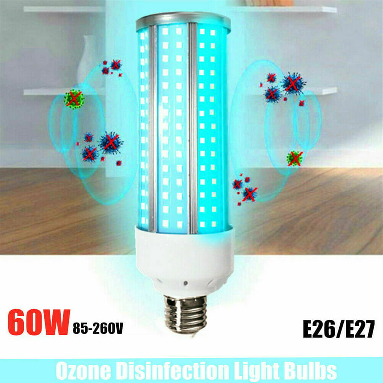 UV 60W Germicidal Lamp LED UVC Bulb E27 Household Disinfection Light Bulbs 